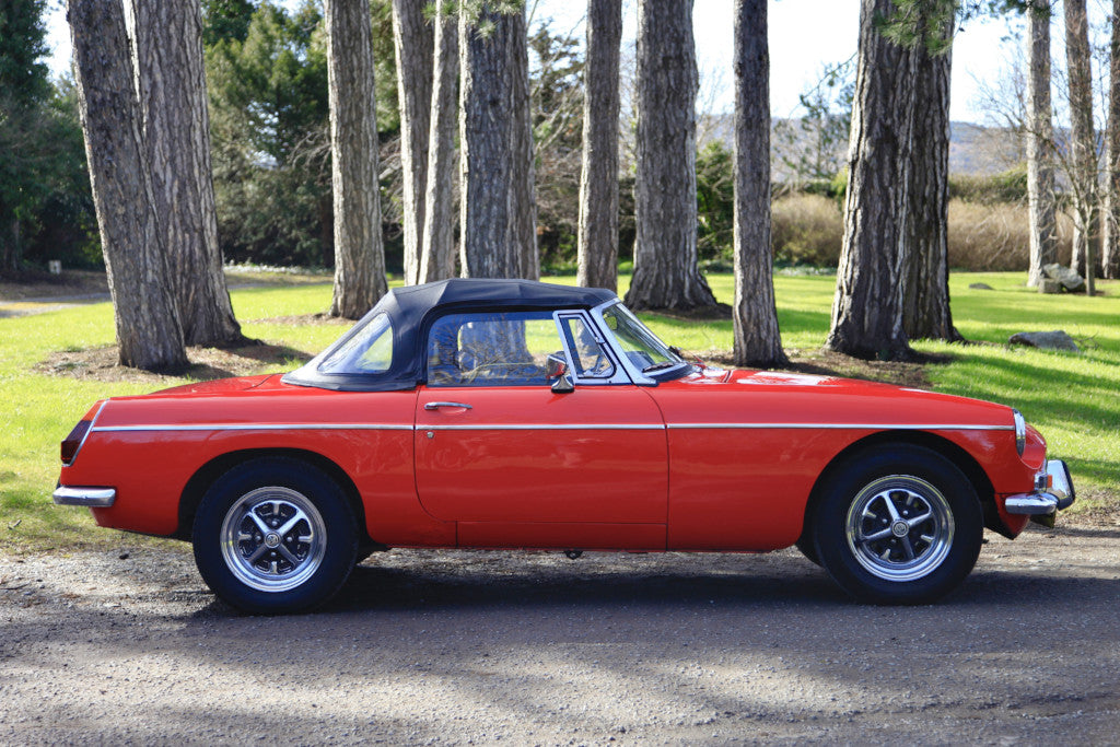 Mgb Raspberry Red MGB Roadster (Red) - Courtyard Classic Cars