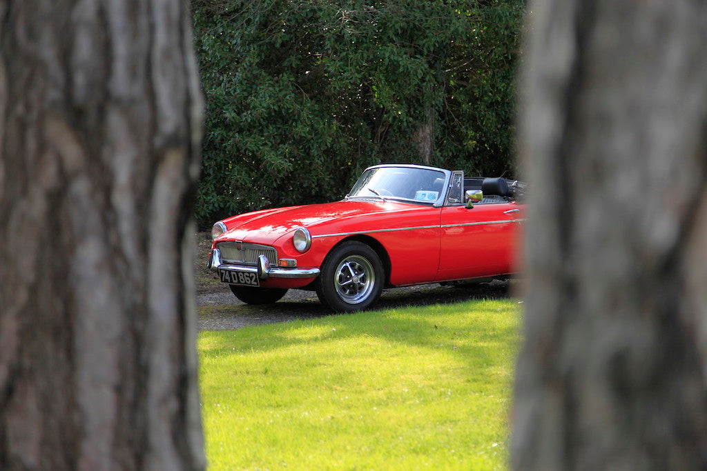Mgb Raspberry Red MGB Roadster (Red) - Courtyard Classic Cars